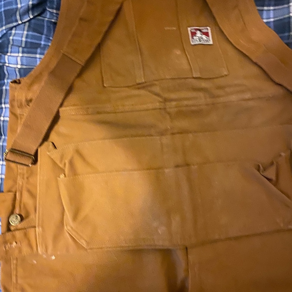 Ben Davis work overalls built in front tool pouch , double knees. Mens 40x34